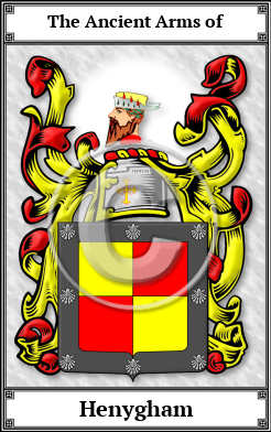 Henygham Family Crest Download (JPG) Book Plated - 600 DPI