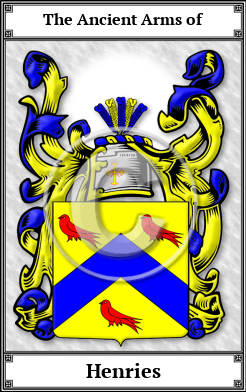 Henries Family Crest Download (JPG)  Book Plated - 150 DPI