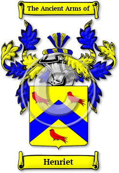 Henriet Family Crest Download (jpg) Legacy Series - 150 DPI