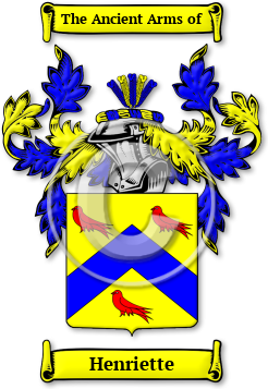 Henriette Family Crest Download (JPG) Legacy Series - 600 DPI