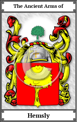 Hemsly Family Crest Download (JPG) Book Plated - 600 DPI