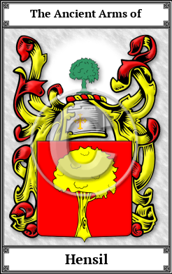 Hensil Family Crest Download (JPG)  Book Plated - 150 DPI
