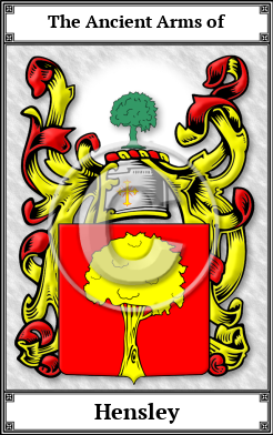 Hensley Family Crest Download (JPG)  Book Plated - 150 DPI