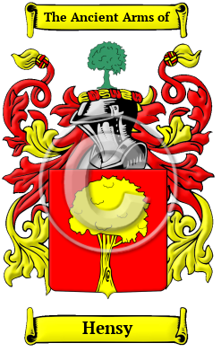 Hensy Family Crest Download (JPG) Heritage Series - 600 DPI