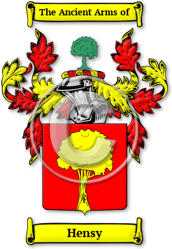 Hensy Family Crest Download (jpg) Legacy Series - 150 DPI