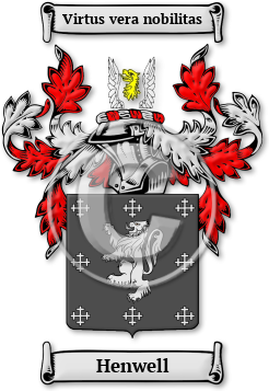 Henwell Family Crest Download (jpg) Legacy Series - 150 DPI