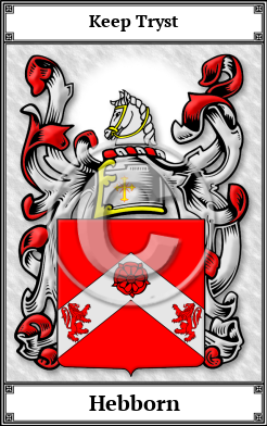 Hebborn Family Crest Download (JPG) Book Plated - 600 DPI