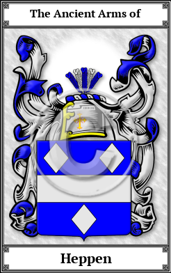 Heppen Family Crest Download (JPG) Book Plated - 600 DPI