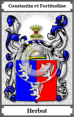 Herbut Family Crest Download (JPG)  Book Plated - 150 DPI