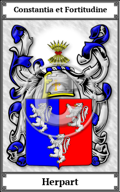 Herpart Family Crest Download (JPG)  Book Plated - 150 DPI