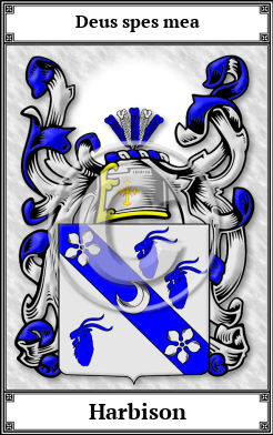 Harbison Family Crest Download (JPG)  Book Plated - 150 DPI