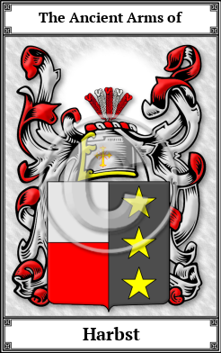 Harbst Family Crest Download (JPG)  Book Plated - 150 DPI