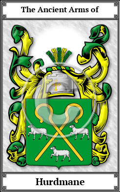 Hurdmane Family Crest Download (JPG)  Book Plated - 150 DPI