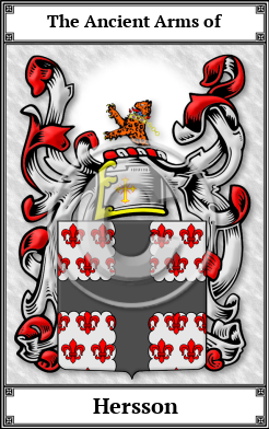 Hersson Family Crest Download (JPG)  Book Plated - 150 DPI