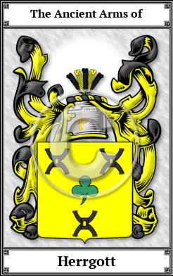 Herrgott Family Crest Download (JPG) Book Plated - 600 DPI