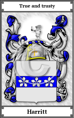 Harritt Family Crest Download (JPG)  Book Plated - 150 DPI