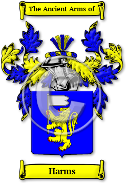 Harms Family Crest Download (jpg) Legacy Series - 150 DPI