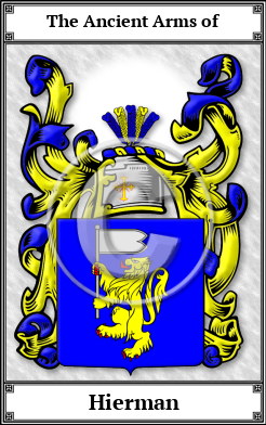 Hierman Family Crest Download (JPG) Book Plated - 600 DPI
