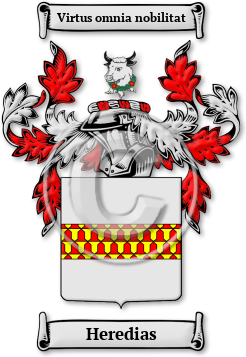 Heredias Family Crest Download (jpg) Legacy Series - 150 DPI