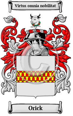 Orick Family Crest/Coat of Arms
