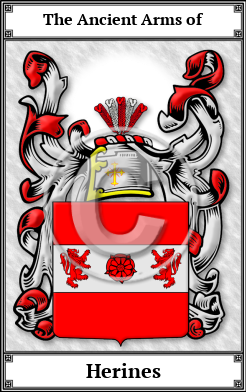Herines Family Crest Download (JPG)  Book Plated - 150 DPI