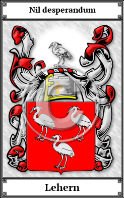 Lehern Family Crest Download (JPG)  Book Plated - 150 DPI