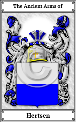 Hertsen Family Crest Download (JPG)  Book Plated - 150 DPI