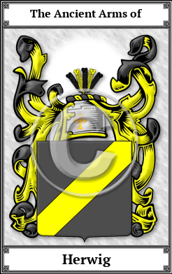 Herwig Family Crest Download (JPG)  Book Plated - 150 DPI