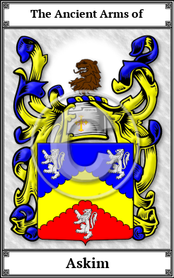 Askim Family Crest Download (JPG)  Book Plated - 150 DPI