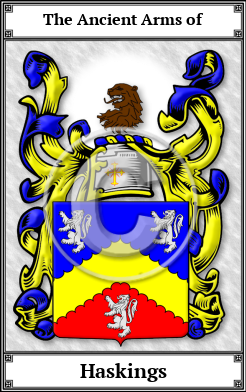 Haskings Family Crest Download (JPG)  Book Plated - 150 DPI