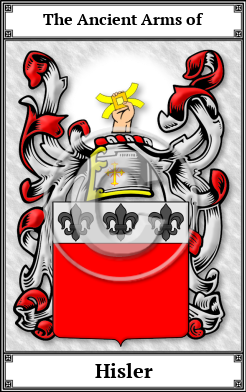 Hisler Family Crest Download (JPG) Book Plated - 600 DPI