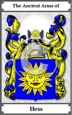 Hess Family Crest Download (JPG)  Book Plated - 150 DPI