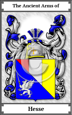 Hesse Family Crest Download (JPG)  Book Plated - 150 DPI