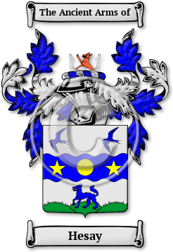 Hesay Family Crest Download (jpg) Legacy Series - 150 DPI