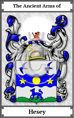 Hesey Family Crest Download (JPG)  Book Plated - 150 DPI