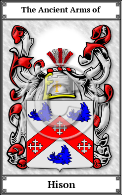 Hison Family Crest Download (JPG)  Book Plated - 150 DPI