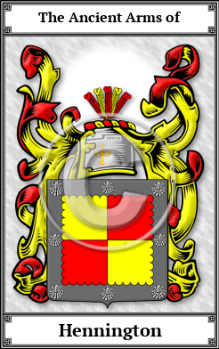 Hennington Family Crest Download (JPG)  Book Plated - 150 DPI