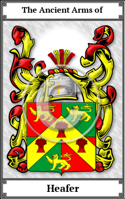 Heafer Family Crest Download (JPG)  Book Plated - 150 DPI
