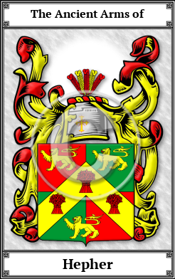 Hepher Family Crest Download (JPG)  Book Plated - 150 DPI