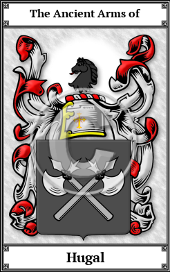 Hugal Family Crest Download (JPG) Book Plated - 600 DPI