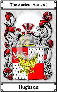 Hughson Family Crest Download (JPG)  Book Plated - 150 DPI