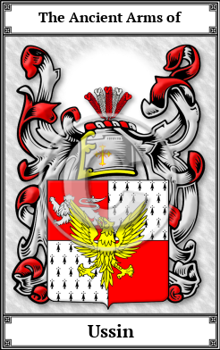 Ussin Family Crest Download (JPG) Book Plated - 600 DPI