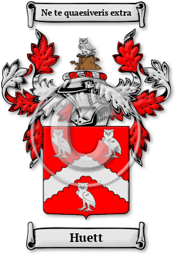 Huett Family Crest Download (jpg) Legacy Series - 150 DPI