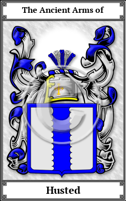 Husted Family Crest Download (JPG)  Book Plated - 150 DPI