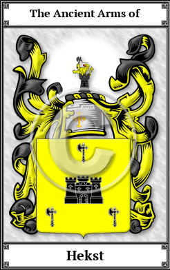 Hekst Family Crest Download (JPG)  Book Plated - 150 DPI