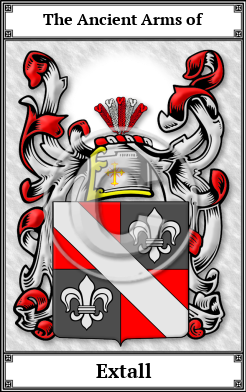 Extall Family Crest Download (JPG) Book Plated - 600 DPI