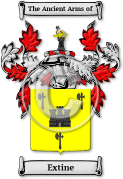 Extine Family Crest Download (jpg) Legacy Series - 150 DPI