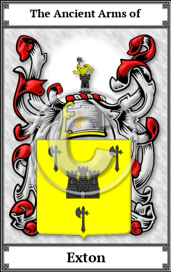 Exton Family Crest Download (JPG)  Book Plated - 150 DPI