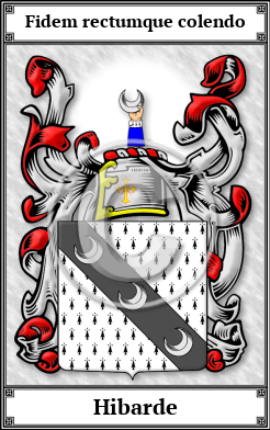 Hibarde Family Crest Download (JPG) Book Plated - 600 DPI