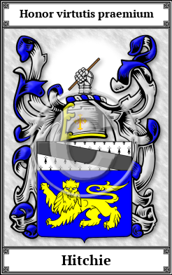 Hitchie Family Crest Download (JPG)  Book Plated - 150 DPI